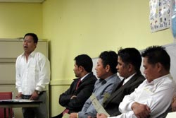 President-Elect Bishnu Subba giving speech