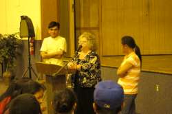 Picture of host and interpreters