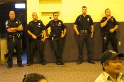 Picture of policemen in attendance